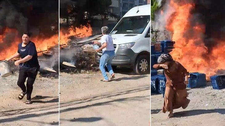 Adana’da korku dolu anlar! Otluk alanda çıkan yangın için mahalleli seferber oldu